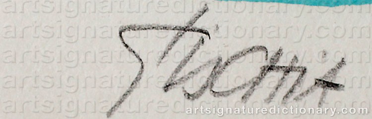 Authentic signature by Léon GISCHIA on  artwork
