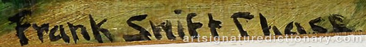 Authentic signature by Frank Swift CHASE on Painting/Watercolour artwork