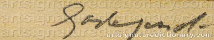 Authentic signature by Paul GADEGAARD on  artwork