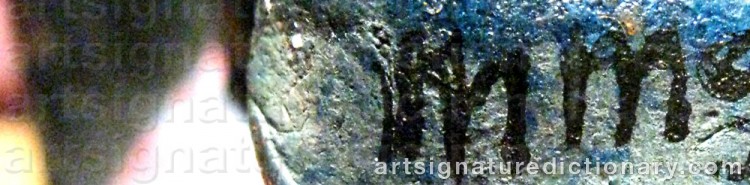 Authentic signature by Monika MESCHKE on  artwork