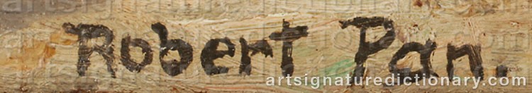 Authentic signature by Robert PANITZSCH on  artwork