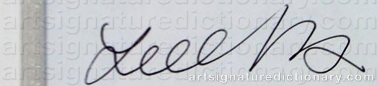 Authentic signature by Lee MATERAZZI on  artwork