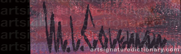 Authentic signature by Michael L. COLEMAN on Painting/Watercolour artwork