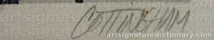 Authentic signature by Robert COTTINGHAM on artwork