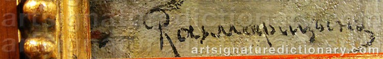 Authentic signature by Afanasiy Prokofievich RASMARYTZIN on  artwork