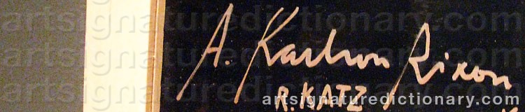 Authentic signature by Annica KARLSSON RIXON on  artwork