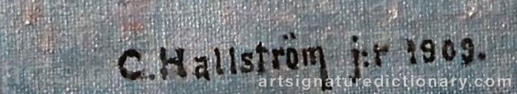 Signature by Carl HALLSTRÖM