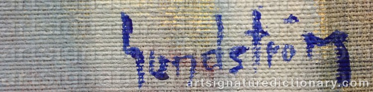 Authentic signature by Gösta SUNDSTRÖM on Painting/Watercolour artwork