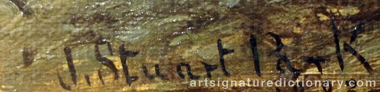 Authentic signature by Stuart PARK on Painting/Watercolour artwork