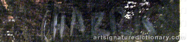 Authentic signature by Angel MATEO CHARRIS on  artwork