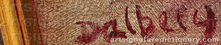 Authentic signature by Åke DALBERG on  artwork