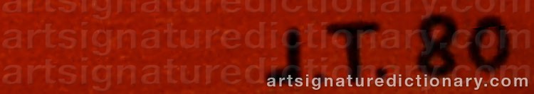 Authentic signature by Jette THYSSEN on  artwork