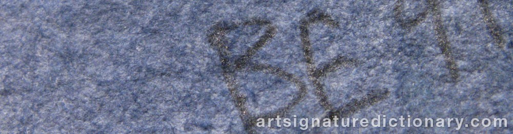 Authentic signature by Björn ERICSSON on  artwork