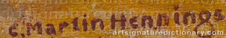 Authentic signature by Ernest Martin HENNINGS on Painting/Watercolour artwork