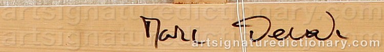 Authentic signature by Marc DEVADE on  artwork