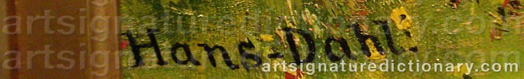 Signature by Hans DAHL
