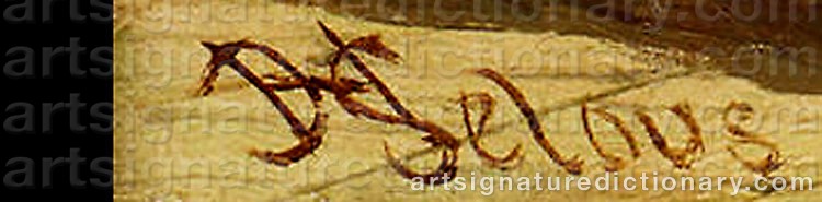 Authentic signature by Henry Courtney SELOUS on  artwork