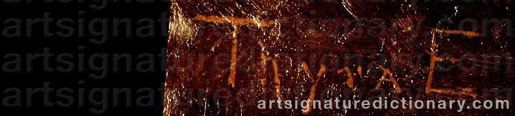 Authentic signature by Thyra ‘Thyra E’ KNUT-EKWALL DE ULLMAN on Painting/Watercolour artwork