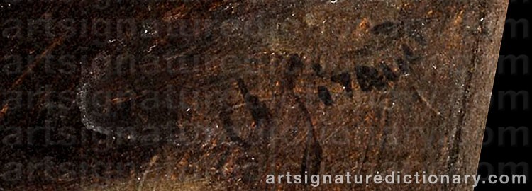 Authentic signature by Sébastien Charles GIRAUD on  artwork