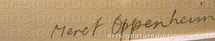 Signature by Meret OPPENHEIM
