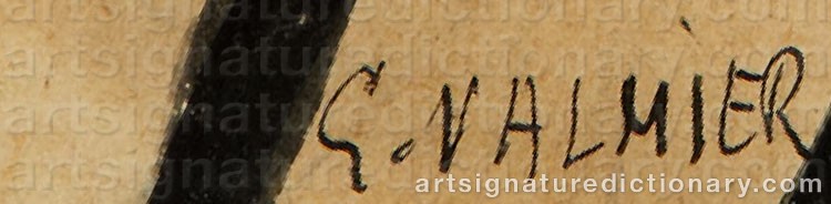 Authentic signature by Georges VALMIER on  artwork
