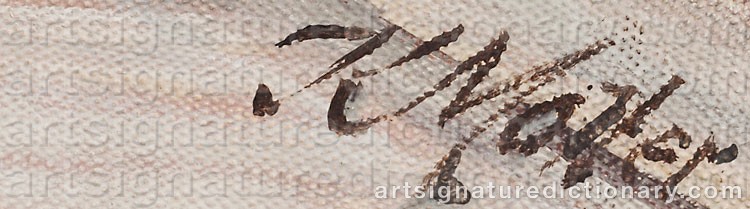 Authentic signature by Kaj MOLTER on  artwork
