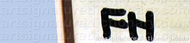 Authentic signature by Frank HAMMERSHØJ on artwork