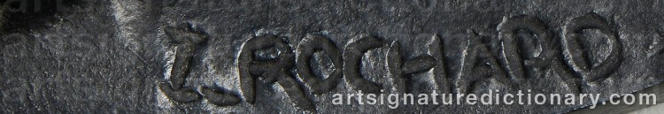Authentic signature by Irénée ROCHARD on  artwork