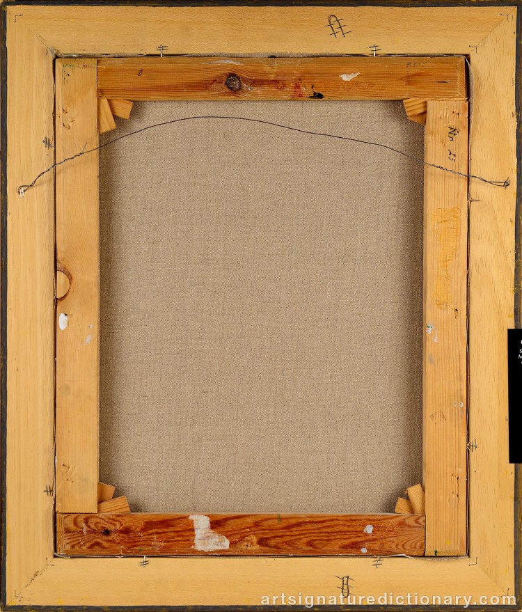 Close-up details showing Madelaine ‘M Pyk’ PYK signature forgery characteristics