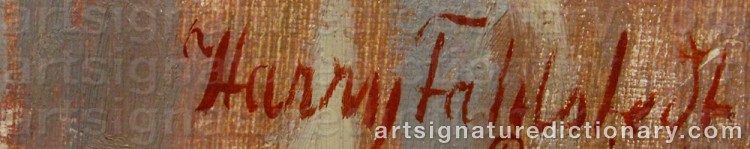 Signature by Harry FAHLSTEDT