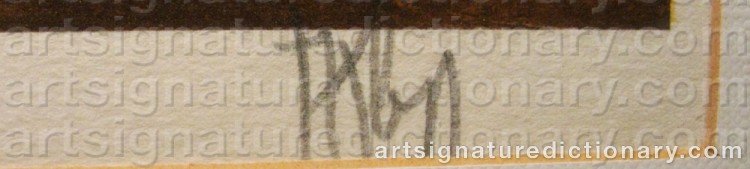 Authentic signature by Alan KLEINMANN on artwork