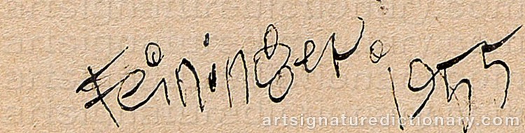 Signature by Lyonel FEININGER