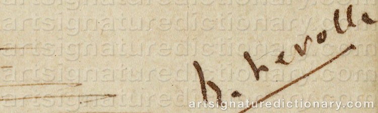 Authentic signature by Henri LEROLLE on artwork