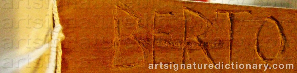 Authentic signature by Berto MARKLUND on  artwork