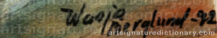 Authentic signature by Wanja BERGLUND on  artwork