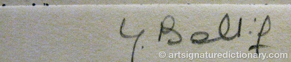 Authentic signature by Yannick BALIF on  artwork