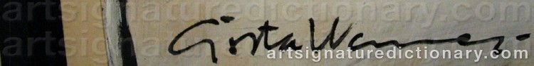 Signature by Gösta WERNER