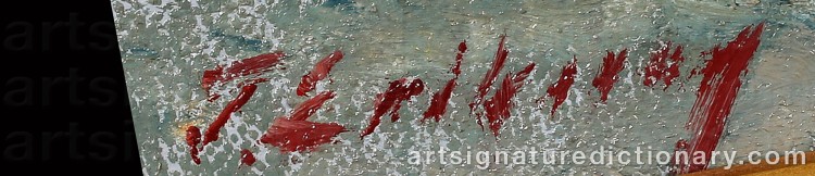 Authentic signature by Tage ERIKSSON on Painting/Watercolour artwork