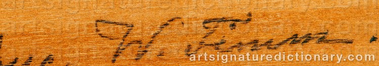 Authentic signature by Väinö TIMM on artwork