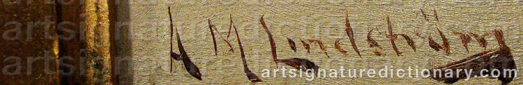Signature by Arvid Mauritz LINDSTRÖM
