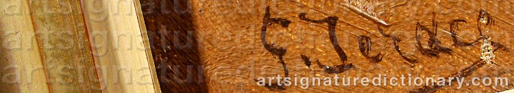 Authentic signature by Gaetano JERACE on  artwork