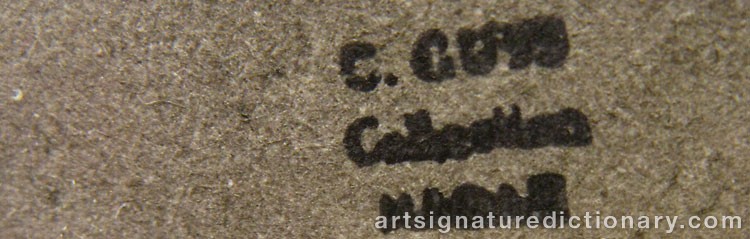 Authentic signature by Constantin GUYS on  artwork