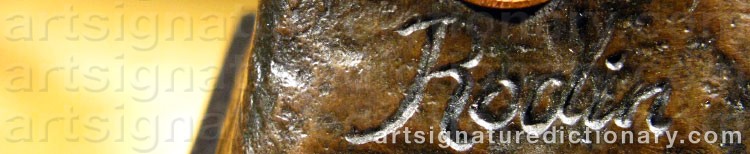 Signature by Auguste RODIN