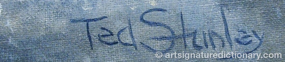 Authentic signature by Ted STANLEY on  artwork