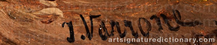 Authentic signature by Johann VARRONE on Painting/Watercolour artwork