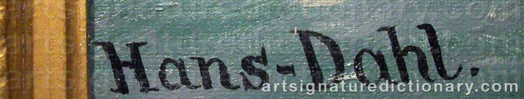 Signature by Hans DAHL