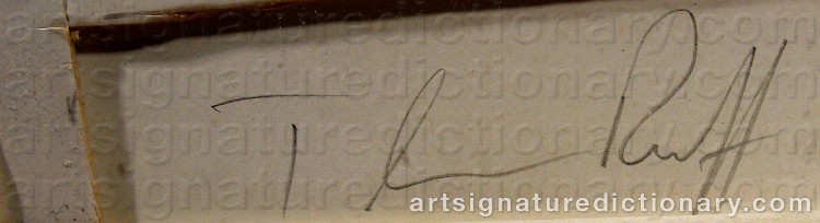 Authentic signature by Thomas RUFF on artwork