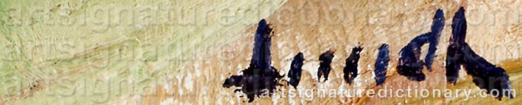 Authentic signature by Karl Bertil LUNDH on Painting/Watercolour artwork