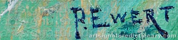 Authentic signature by Per EWERT on  artwork