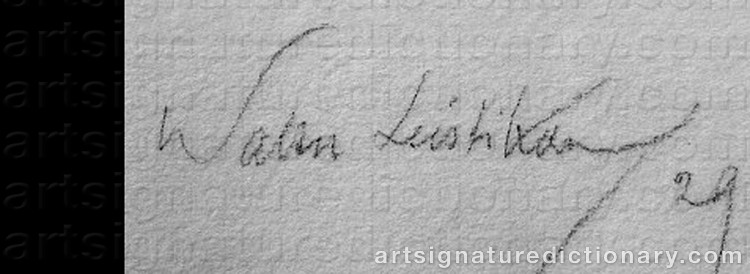 Authentic signature by Walter LEISTIKOW on Drawing/Graphic/Print artwork